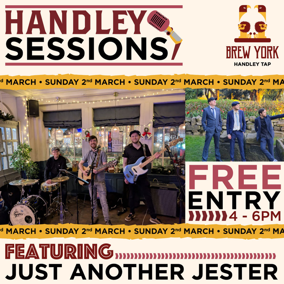 HandleyTap's tweet image. 🎶 Handley Sessions – Sunday 6th April 🎶
Our open mic night at Handley Tap is back, and from now on, we’re bringing the music to your Sunday afternoons! Join us on Sunday 6th April from 4pm-6pm for an incredible evening of live music featuring our house band, Just Another Jester