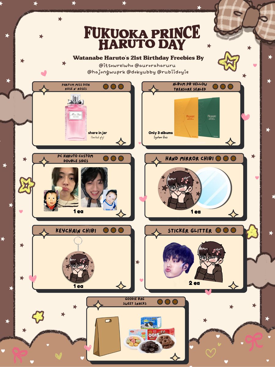 𝖇𝖎𝖈𝖆. (@itsowrelwho) on Twitter photo 💌 #하루토 Watanabe Haruto’s 21st Birthday Freebies — by <a href="/itsowrelwho/">𝖇𝖎𝖈𝖆.</a> <a href="/auroraharuru/">azukiruru🎀🐈⬛ ྀི</a> <a href="/hajongwuprk/">𝓛 𝘯𝘯𝘢 🍥</a> <a href="/dokyubby/">𝒔𝒉𝒆𝒓˚꒰💋꒱༘⋆</a> <a href="/rubiidoyie_/">나~febii✨</a>
How to claim?
— rt & like this post
— limited qty : read t&c below
— co by🍊 04.04.25 - 16.00 WIB
drop ur @ in here if you’re interested. Good luck! 🤎 💌 #하루토 Watanabe Haruto’s 21st Birthday Freebies — by <a href="/itsowrelwho/">𝖇𝖎𝖈𝖆.</a> <a href="/auroraharuru/">azukiruru🎀🐈⬛ ྀི</a> <a href="/hajongwuprk/">𝓛 𝘯𝘯𝘢 🍥</a> <a href="/dokyubby/">𝒔𝒉𝒆𝒓˚꒰💋꒱༘⋆</a> <a href="/rubiidoyie_/">나~febii✨</a>
How to claim?
— rt & like this post
— limited qty : read t&c below
— co by🍊 04.04.25 - 16.00 WIB
drop ur @ in here if you’re interested. Good luck! 🤎