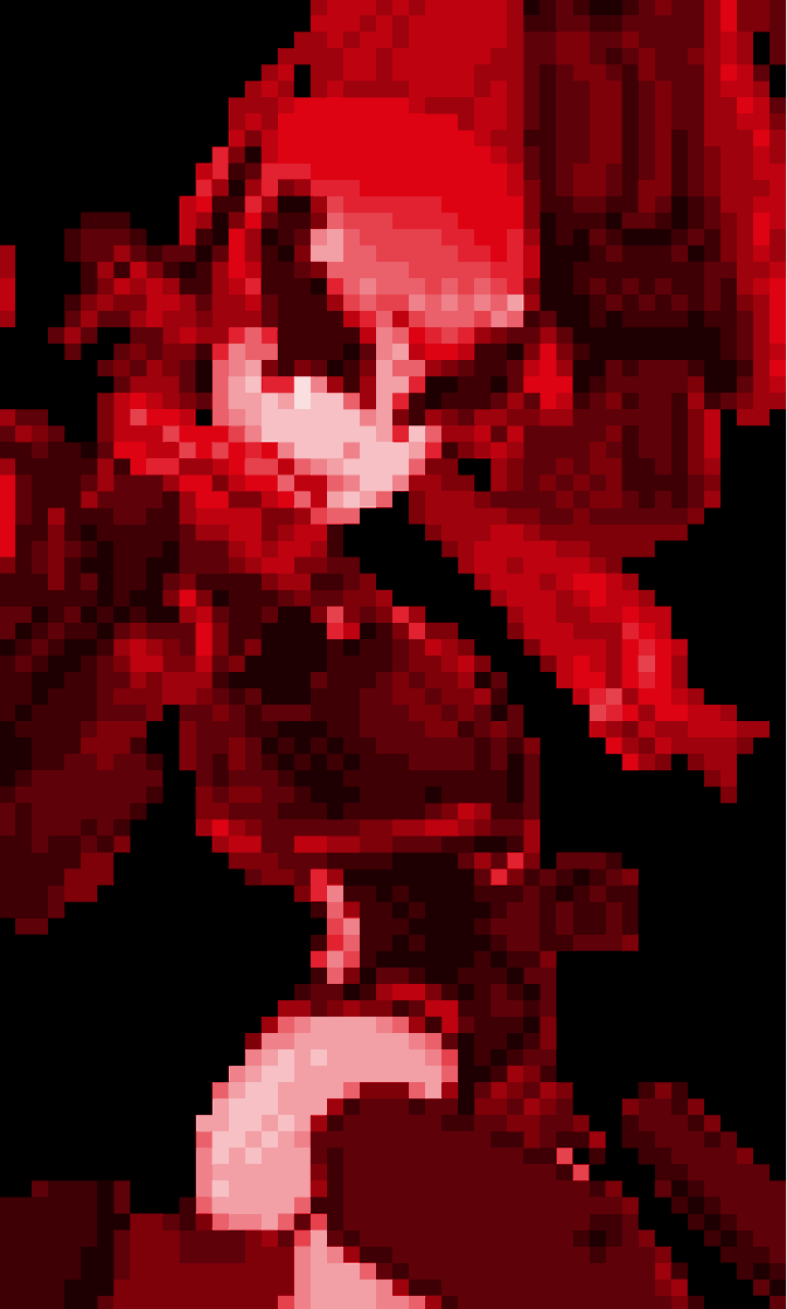 「拡大すると何が描いてあるかさっぱり…というのは冗談でどんな小さいドット絵を描く時」|ぱらこのイラスト