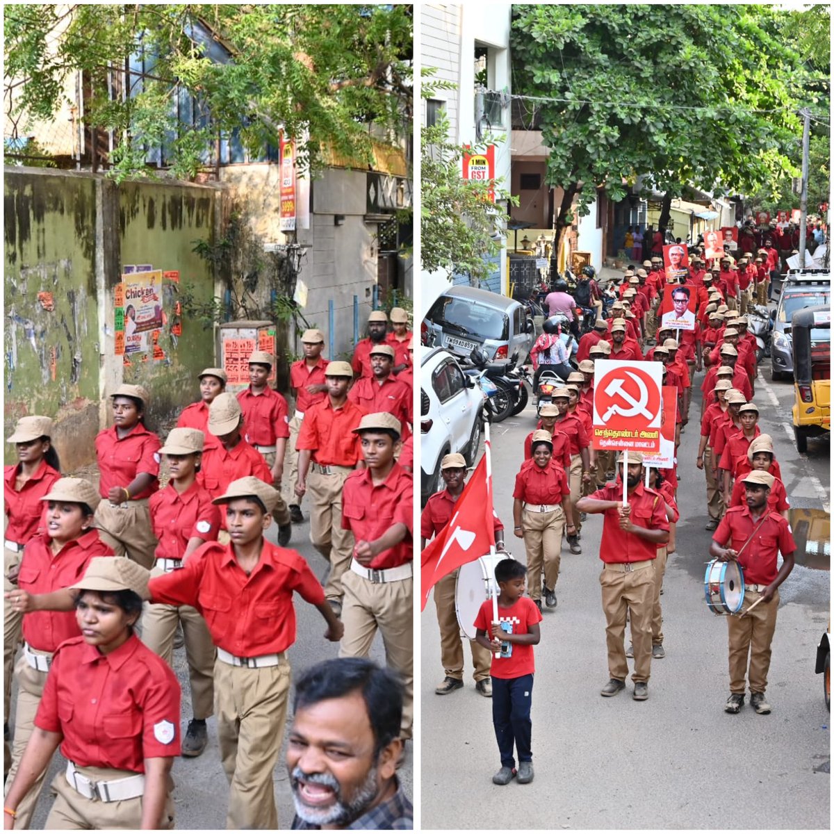 cpimsouth's tweet photo. #CPIM 24வது அகில இந்திய மாநாடு ஏப். 2-6 மதுரையில் நடைபெறுகிறது. இதனை முன்னிட்டு, மாவீரன் பகத்சிங் நினைவுநாளில் மாநிலம் முழுவதும் செந்தொண்டர் அணிவகுப்பு நடைபெற்றது.

தென்சென்னை மாவட்ட அணிவகுப்பில் மாநில செயற்குழு உறுப்பினர் ந.குணசேகரன் கலந்து கொண்டார்.

#CPIM24thCongress https://t.co/goKEYLMyna