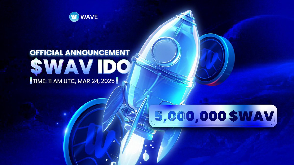 Giveaway 5 slot whitelist mua IDO dự án <a href="/WaveOnSui/">Wave 🌊</a> 🍀💰

IDO sẽ mở bán vào 24/3 nha anh em.
Cap bé nên khá ok.

Tham gia GA:

1. Follow <a href="/Thienthien1305/">Thien Thien</a> &amp; <a href="/WaveOnSui/">Wave 🌊</a>

2. Like và RT post này
 
3. Tag 3 friends + bình luận địa chỉ ví wave vào bài viết này.

Lấy địa chỉ ví