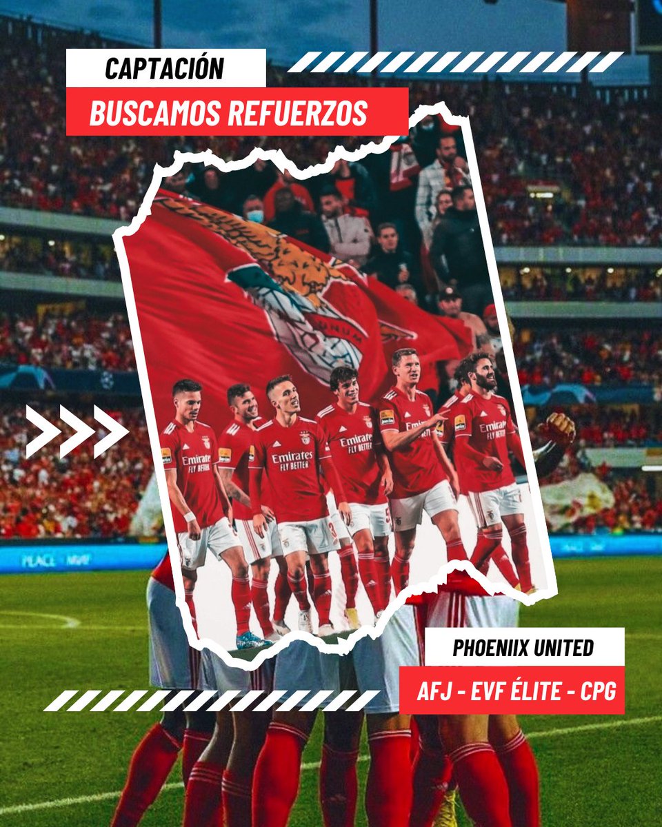 ¡TE BUSCAMOS!

Actualmente, compitiendo en las ligas <a href="/AFJLeague/">AFJ España 🇪🇸 🎮</a>, @Official_EVF y <a href="/CPG__eSports/">Competitive Pro Gaming</a> queremos reforzar nuestro plantel.

Por lo que estamos abiertos a entablar conversaciones con jugadores. 

🎙️Discord.
🕹️ Next Gen.
⏰ Domingo a Jueves: 22 - 00.

Ábrenos MD. 📩