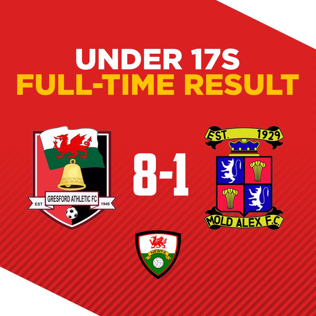 Gresford Athletic FC (@gresfordfc) on Twitter photo Gresford Athletic Under 17s won 8-1 against <a href="/moldalexfc1929/">Mold Alex FC</a> Under 17s at home in the 2024/25 NEWFA Under 19s Cup today.
Sam Bryan, Oscar Synnerdahl-Evans and Alex Cooper all scored a brace, as Rhys Evans and Konstantin Kostadinov also both got a goal.
FANTASTIC!!!!! ๐๐ด Gresford Athletic Under 17s won 8-1 against <a href="/moldalexfc1929/">Mold Alex FC</a> Under 17s at home in the 2024/25 NEWFA Under 19s Cup today.
Sam Bryan, Oscar Synnerdahl-Evans and Alex Cooper all scored a brace, as Rhys Evans and Konstantin Kostadinov also both got a goal.
FANTASTIC!!!!! ๐๐ด