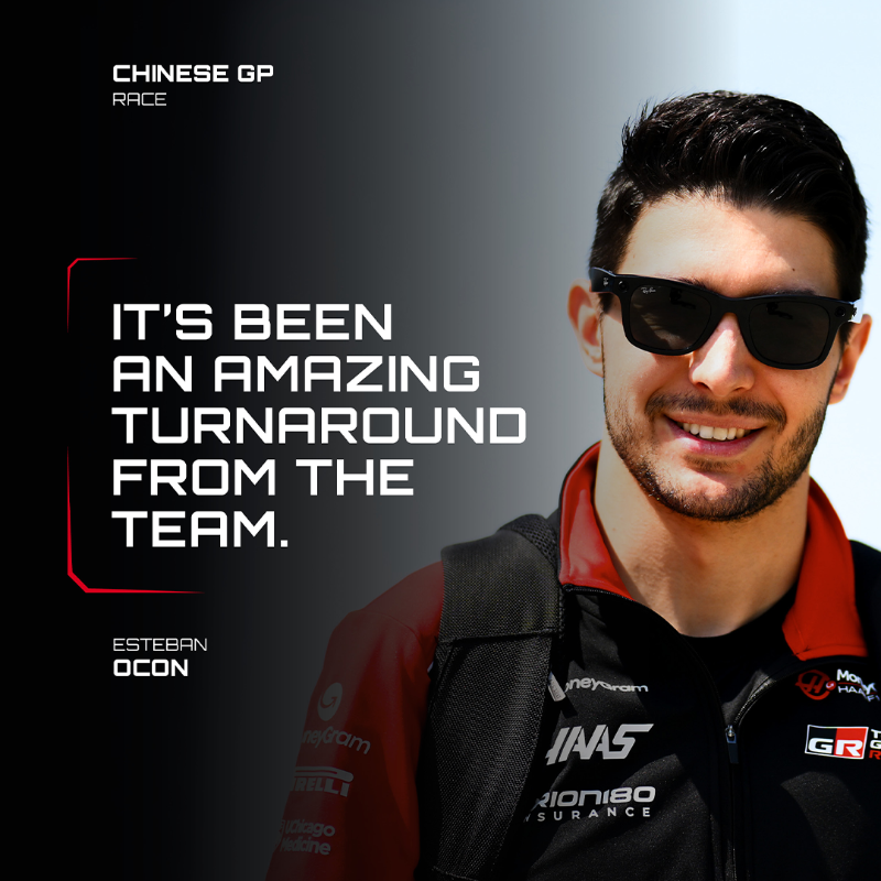 HaasF1Team's tweet photo. "I think it’s the best reaction I could have asked for, everyone has just gotten on with the work after Melbourne." 🗣️ AK

💬 Ayao, Esteban and Ollie discuss a super Sunday in Shanghai 👇

#HaasF1 #F1 #ChineseGP