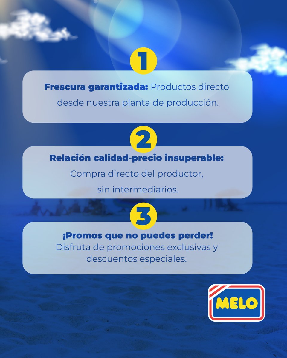 ¿Ya conocías los beneficios de comprar en Tiendas Melo? 🤔 Si no, ¡desliza para descubrirlos! 🤩

Y cuéntanos ¿Dónde te gustaría que abriéramos nuestra próxima sucursal? ¡Cuéntanos en los comentarios! 👇

#TiendasMelo #AlimentosMelo #ElPoderDelDesayuno #Melo #SaborPanameño