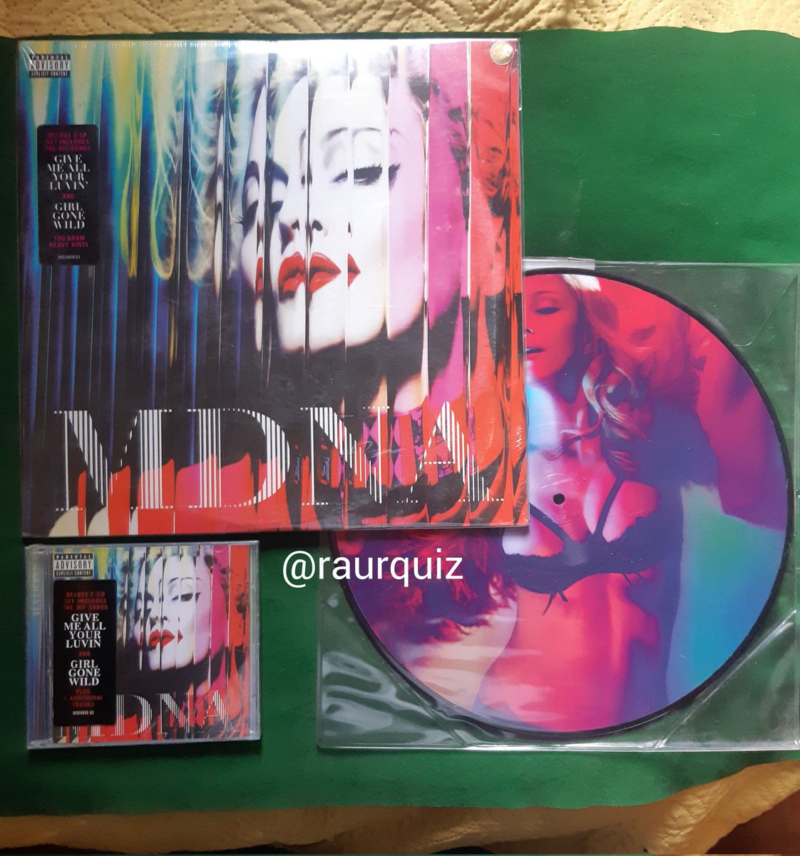 raurquiz's tweet photo. #otd @madonna #Madonna #mdna #girlgonewild #gangbang #imaddicted #turnuptheradio #givemeallyourluvin #somegirls #superstar #idontgivea #imasinner #lovespent #masterpiece #fallingfree #beautifulkiller #if_kedup #bdaysong #bestfriend #partyrockremix #vinilo #vinyl #picturedisc #cd https://t.co/Ov5ilYiJck