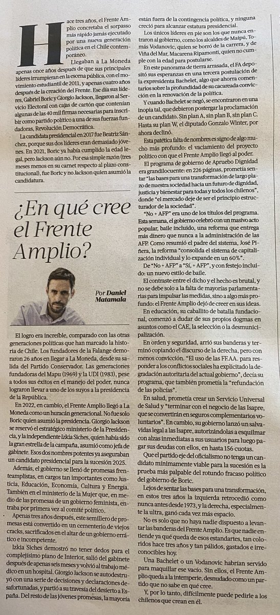 ¿En qué cree el Frente Amplio?