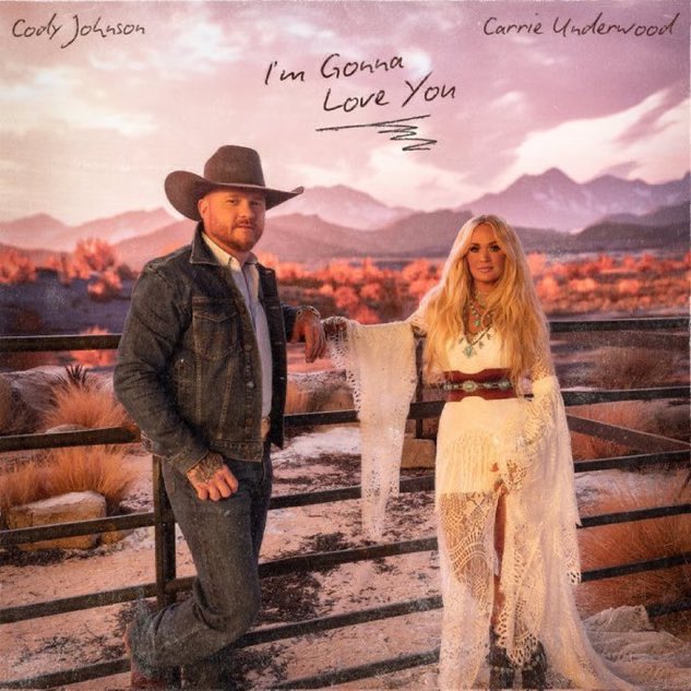 USRadioUpdater's tweet photo. .@codyjohnson &amp; @carrieunderwood’s “I’m Gonna Love You” officially spends a 2nd consecutive week at #1 on this week’s published US Country Radio (Mediabase) chart. https://t.co/nGWOysKWpk