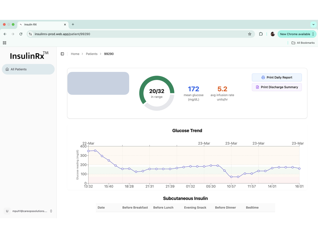 Beena Bansal (@bansalbeena) on Twitter photo INSULINRx: Real-time glucose pattern detection for precision inpatient care.
Not just numbers—trends matter.
🔹 Early trend flags
🔹 Hypo/hyper risk trajectories
🔹 Intuitive graphs
🔹 Pattern-based insulin support
From reactive to proactive care. #DiabetesTech <a href="/drshyambansal/">Shyam Bansal</a> INSULINRx: Real-time glucose pattern detection for precision inpatient care.
Not just numbers—trends matter.
🔹 Early trend flags
🔹 Hypo/hyper risk trajectories
🔹 Intuitive graphs
🔹 Pattern-based insulin support
From reactive to proactive care. #DiabetesTech <a href="/drshyambansal/">Shyam Bansal</a>