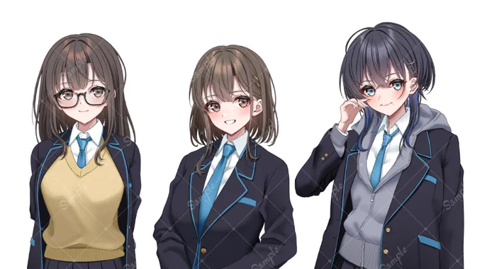 左から、栞、美月、空です。#青春エンカウント 