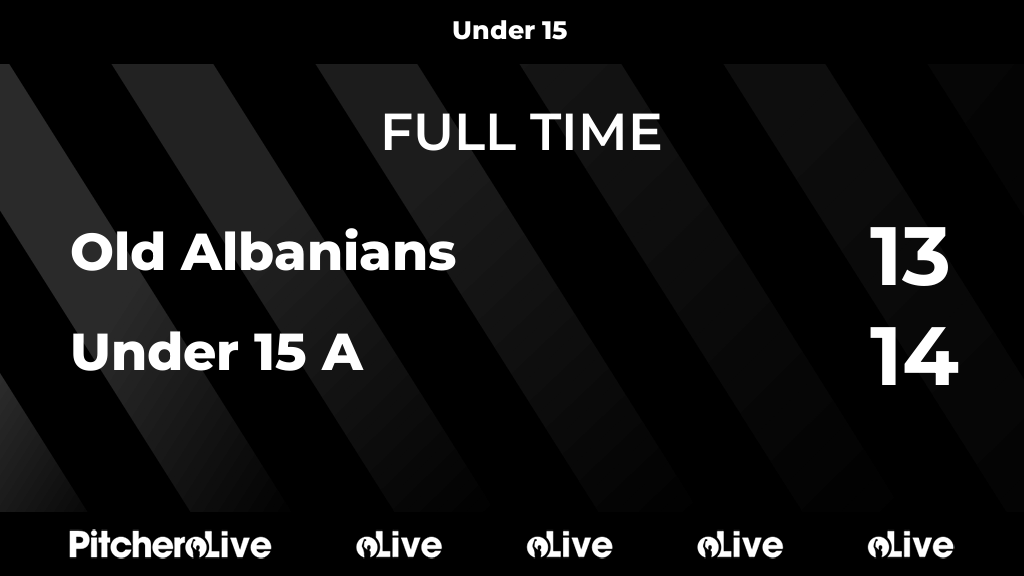 FULL TIME: Old Albanians 13 - 14 Under 15 A
#OLDUND #Pitchero
saracensarfc.com/teams/167301/m…