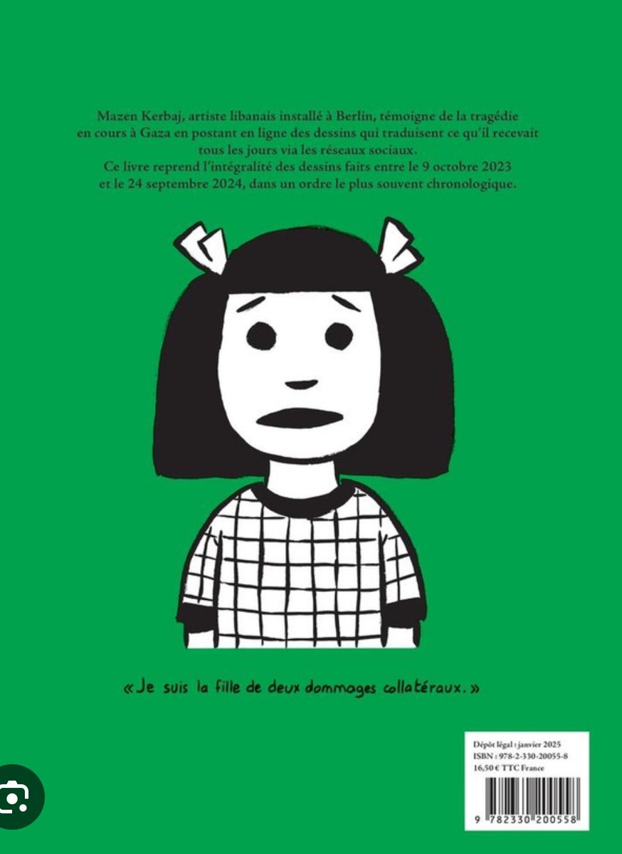 Marina Ferreruela 🔻🐢✌️ (@marinafereruela) on Twitter photo <a href="/RimaHas/">Rima Hassan</a> Eh bien même si le CRIF ne le veut pas, on le lira !
Soutien à toutes les librairies qui distribuent ce journal de bord graphique de <a href="/mazenkerbaj/">mazen kerbaj</a> sur la guerre menée par Israël contre Gaza.
Un regard essentiel sur l’horreur et l’hypocrisie internationale.
#GazaGenocide <a href="/RimaHas/">Rima Hassan</a> Eh bien même si le CRIF ne le veut pas, on le lira !
Soutien à toutes les librairies qui distribuent ce journal de bord graphique de <a href="/mazenkerbaj/">mazen kerbaj</a> sur la guerre menée par Israël contre Gaza.
Un regard essentiel sur l’horreur et l’hypocrisie internationale.
#GazaGenocide