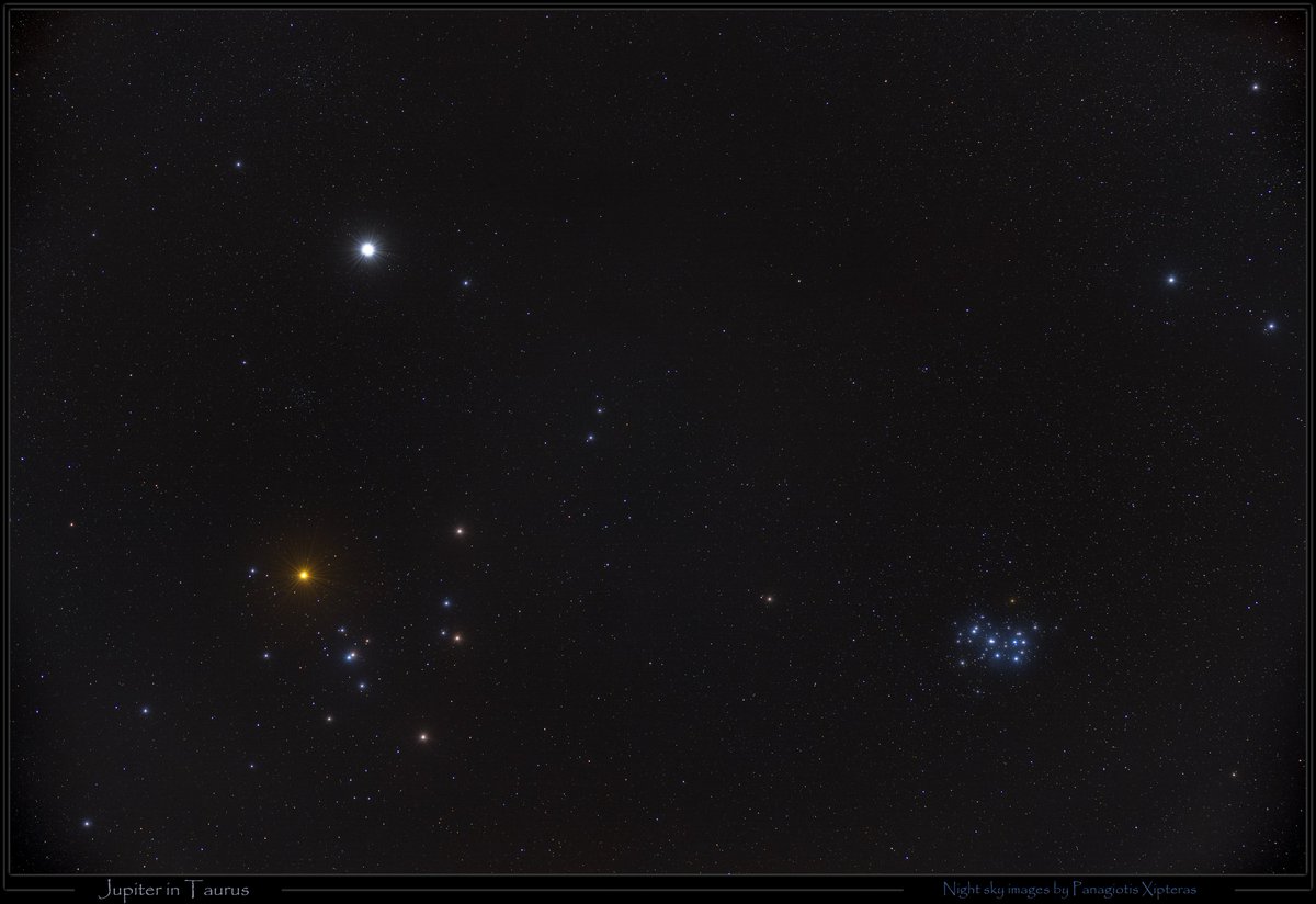 xipteras's tweet photo. Jupiter in Taurus feat. Pleiades #stars https://t.co/YGVuTK6sLw
