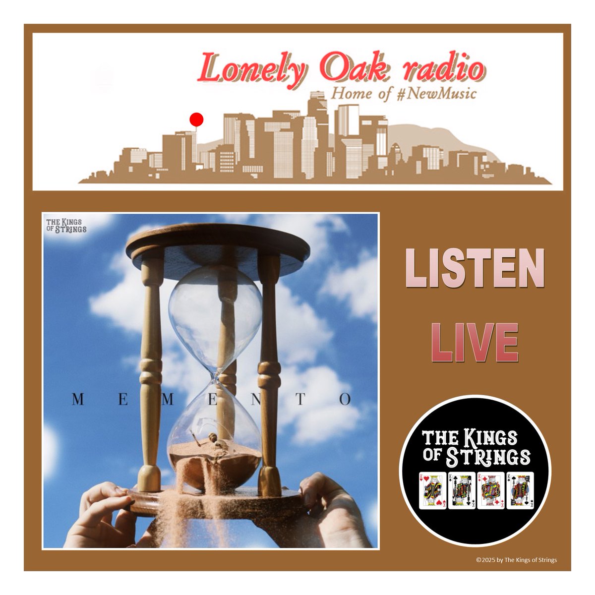 🛑Listen Live as <a href="/LonelyOakRadio/">Lonely Oak radio</a>
spins "WANNABE"  from our album "MEMENTO" Sun. March 23 @ 1:34 AM EST. &amp; 1:34 PM EST.
<a href="/KoSofficial_of/">The Kings of Strings</a>
Lonelyoakradio.com #LonelyOakradio #OpenVault Collection show

Memento album Photo Credit: <a href="/sydney_porada/">SYDPO</a>