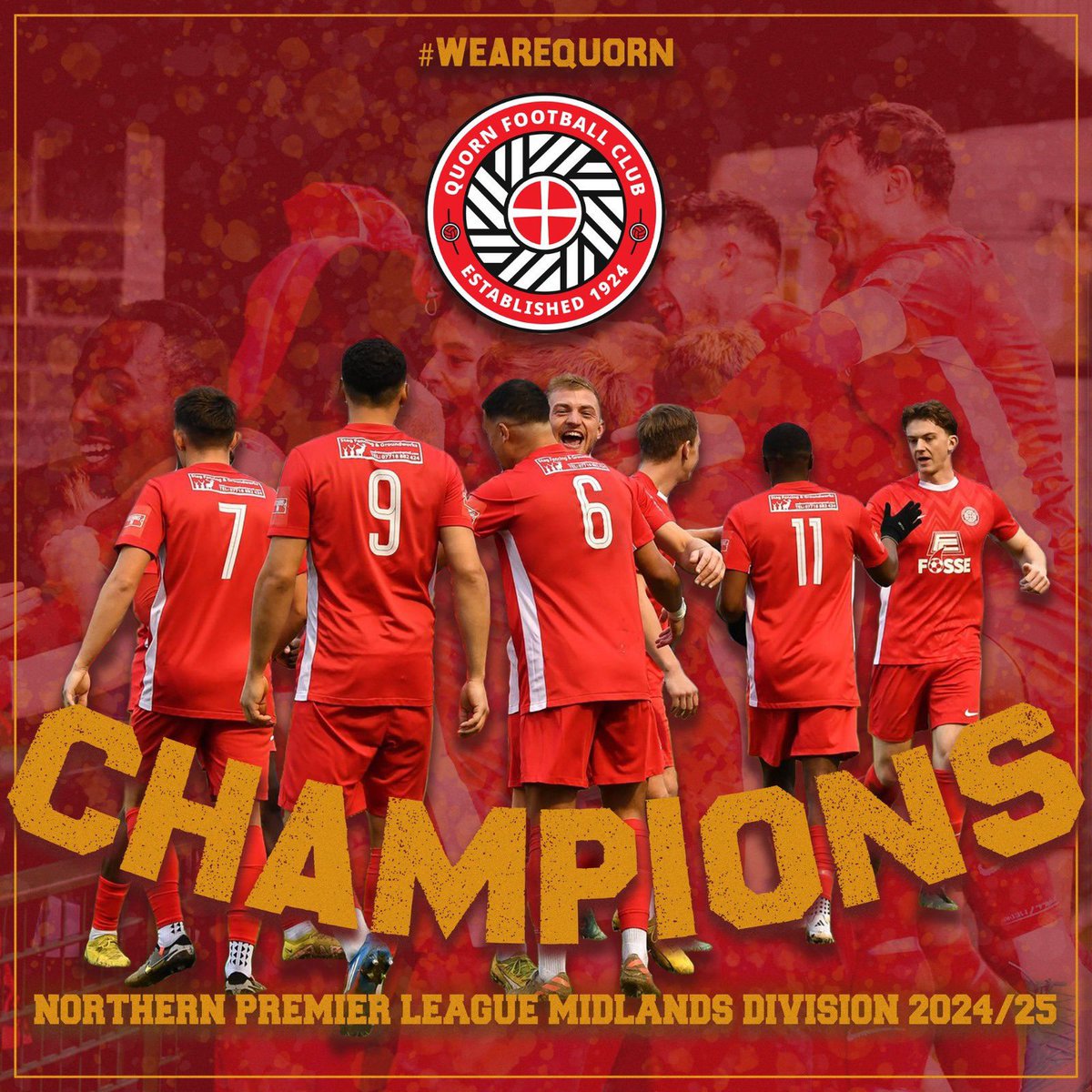 Congratulations to <a href="/QuornAFC/">Quorn Football Club</a> who won the Northern Premier League Midlands Division title yesterday. 

Good luck at Step Three, next season!👏🏻👏🏻👏🏻