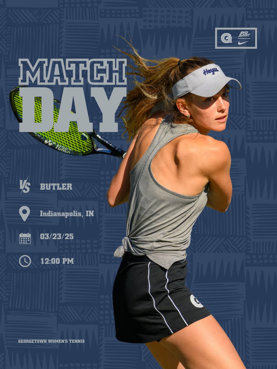 Finishing up the trip with a conference matchup!💥

🆚 Butler
🕙 12 PM
📍 IRC East | Indianapolis, IN

#HoyaSaxa