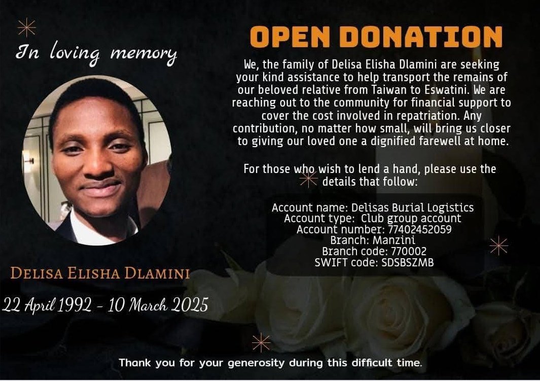 MawandlaSD's tweet photo. Bank name: Eswatini Bank.
Please help and please Retweet 🙏🏽🙏🏽🙏🏽

May God be with the Family during this difficult time 🫂 https://t.co/ci5ZdO7aS8