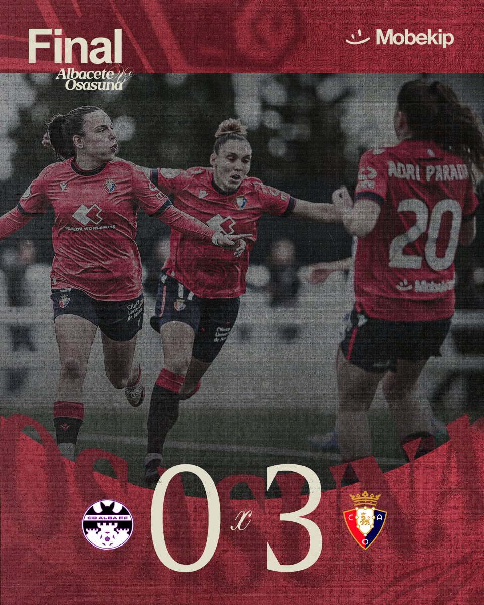 🏁FINAL 

#AlbaceteOsasunaFem