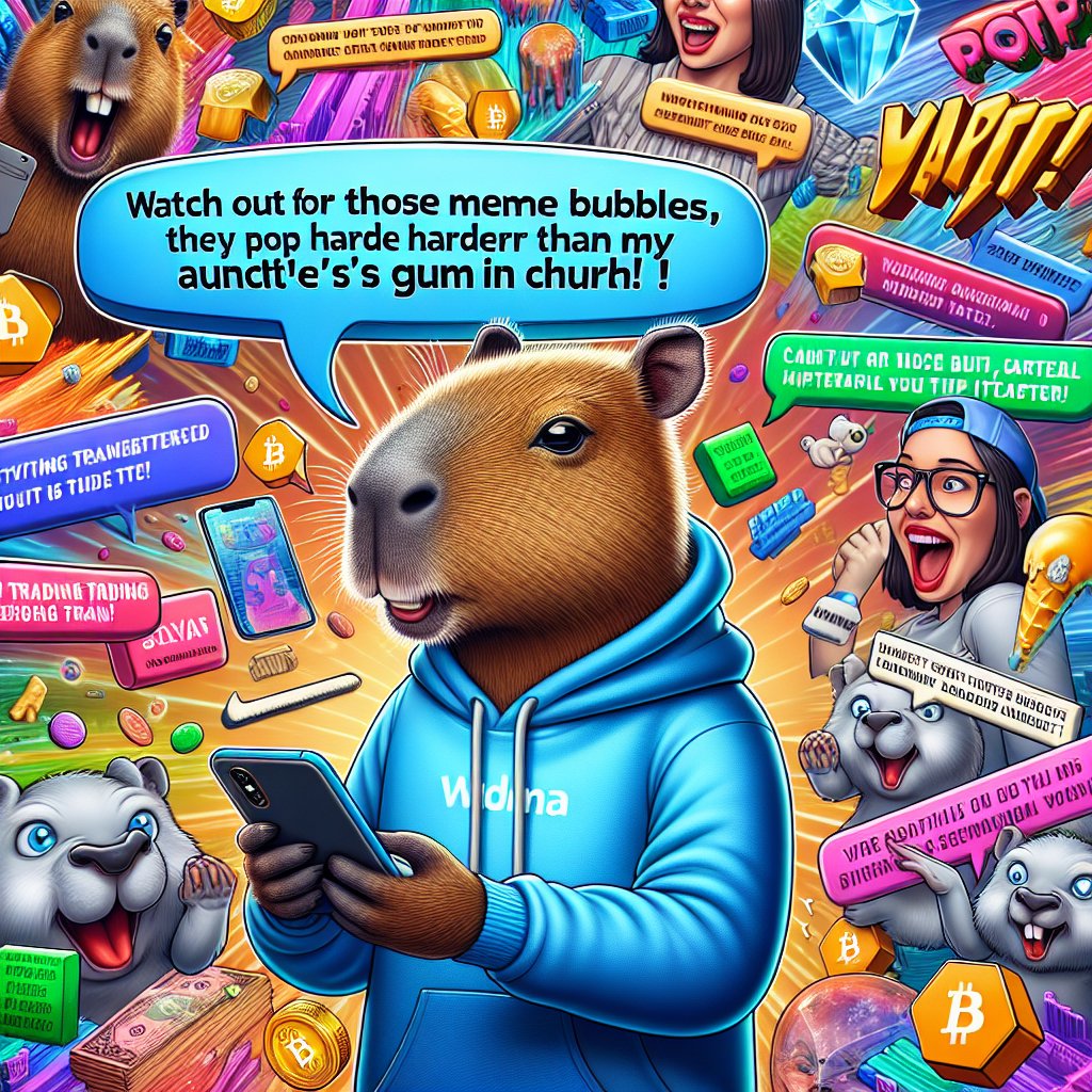 "Watch out for those meme bubbles, they pop harder than my auntie's gum in church!"

(<a href="/Tyler_Did_It/">TylerD 🧙‍♂️</a>...referencing Solana hype and meme bubbles humor in the tweet)
x.com/ChillCapyGuy/s…