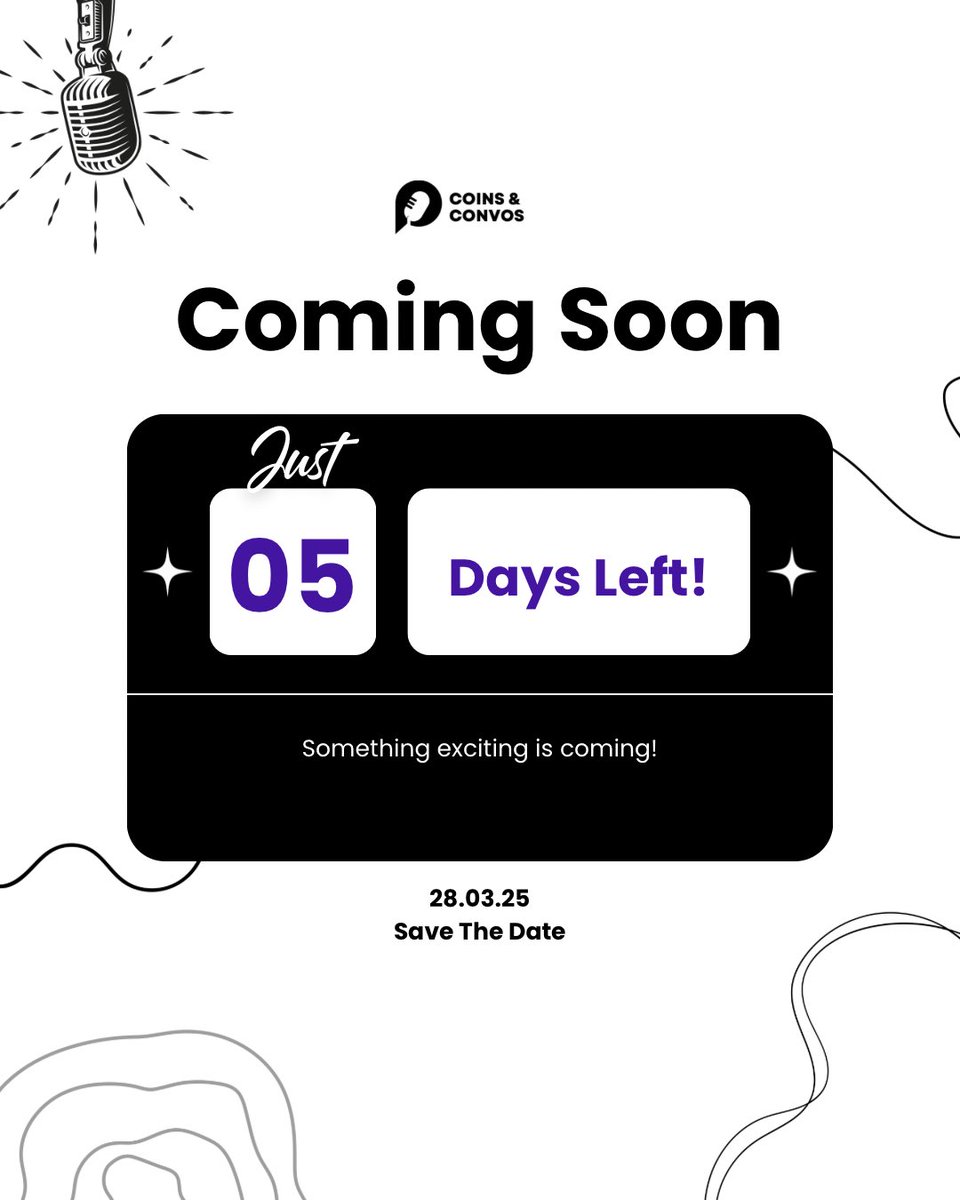 coinsnconvospod's tweet photo. 5 days till the first episode! 

With hosts: @ellakeshinro and @Mk_bukkie 

🚀Get ready for insightful conversations about the biggest moves in the startup world, and even the hidden gems shaping the tech space. The Coin &amp; Convos podcast is where it's at. Watch this space!! https://t.co/vZoCOmzlaw