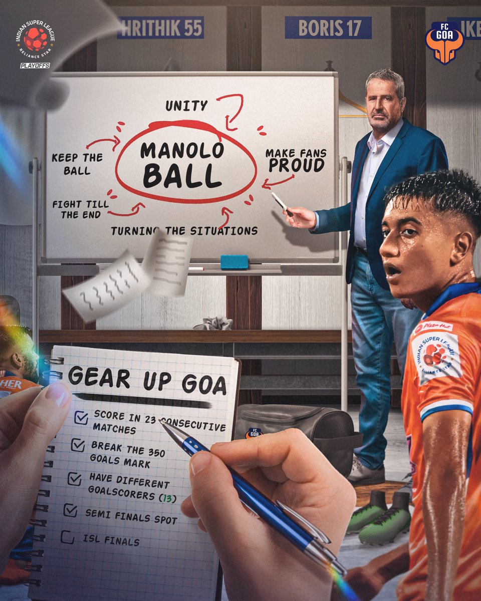 𝟮 𝗪𝗘𝗘𝗞𝗦 𝗧𝗢 𝗚𝗢! 🗓️

We’re back at the Fortress in 14 days and we can’t wait to see you 🫶🏻

Let’s push our boys into Finals, buy your Phase 1 semi finals tickets now: insider.in/isl-2024-25-se…