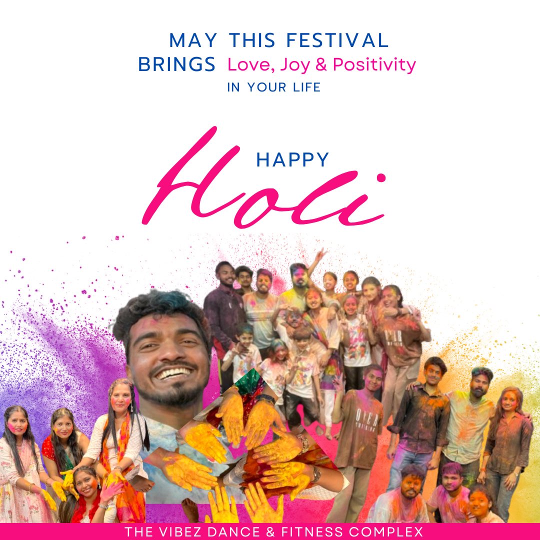 thevibezcomplex's tweet photo. HAPPY HOLI 2025 
to all our lovers and supporter’s and student’s https://t.co/JOZuA1Dctt