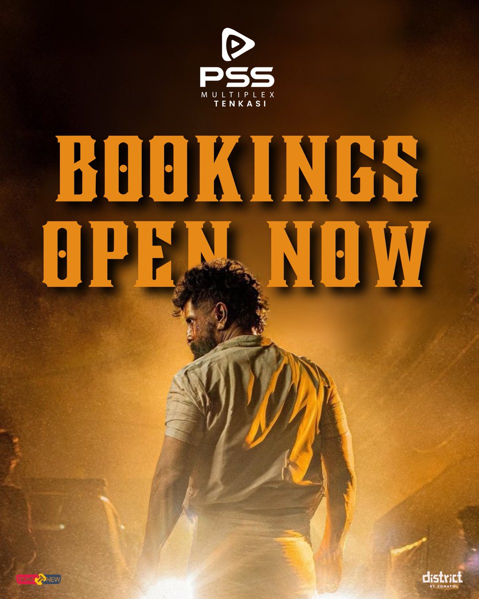 Chiyaanajith7's tweet image. Chiyaan Vikram’s #VeeraDheeraSooran bookings are now open at @PssMultiplexOff Tenkasi. Get ready for a powerful, action-packed entertainer from director #SUArunKumar 

#PssMultiplex #Tenkasi #Vikram #ChiyaanVikram #VeeraDheeraSooraFromMarch27th