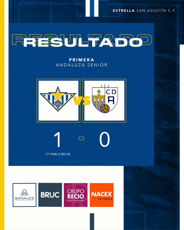 #J25 | 90’⏱️

🔹#EstrellaAlcala 1-0

 Final.
La Estrella conquista el derbi Alcaláreño.

#NosMueveElCorazon💙
#ElGranDerbiAlcalareño⚽️