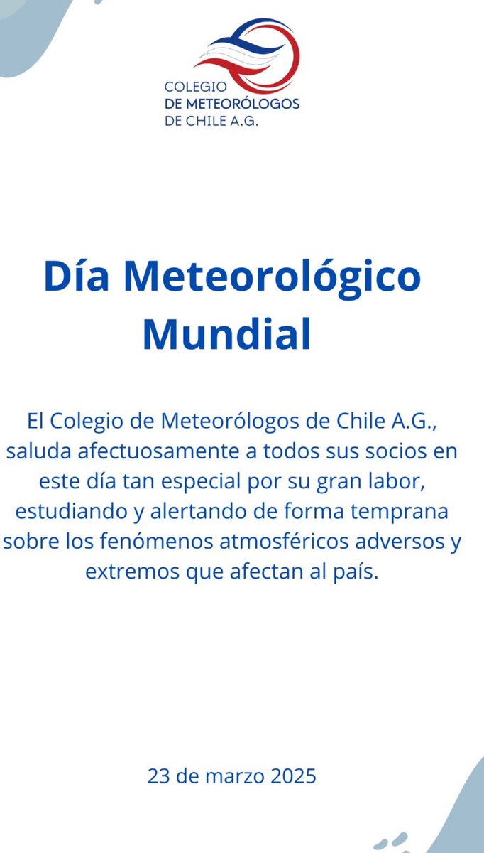 Colegio de Meteorólogos de Chile tweet media