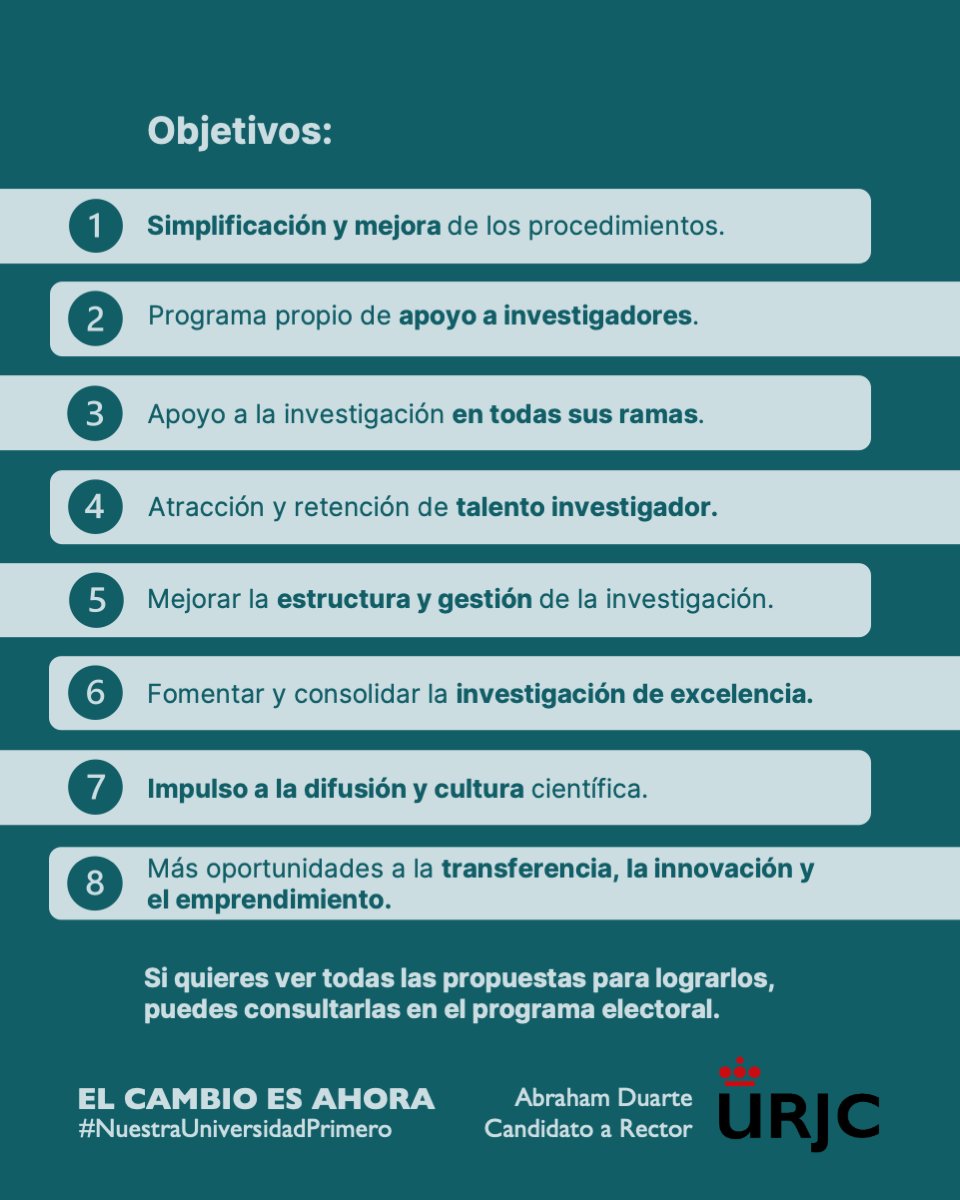 Para que esto no continúe así, asumo el compromiso de generar una administración y gestión eficaz de los proyectos de investigación y sus gastos, de manera que el personal investigador dedique sus esfuerzos a lo que le trajo a la universidad en primer lugar: generar conocimiento.