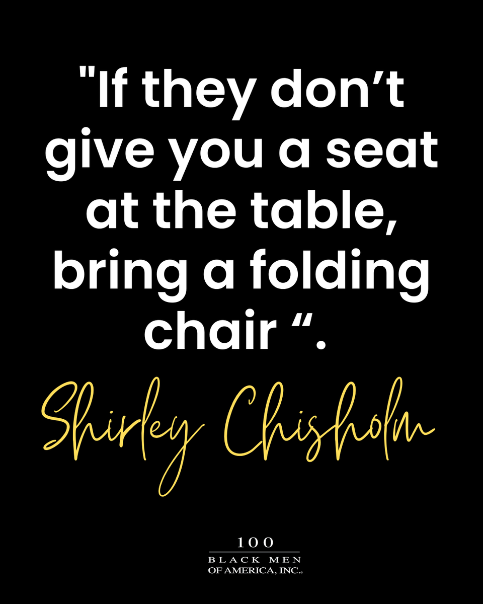 100BlackMen's tweet photo. Let’s continue to fight for our place at every table of power and opportunity.

#Leadership #BreakingBarriers #100BlackMen #WomenLeaders https://t.co/9AgCYlpXxX