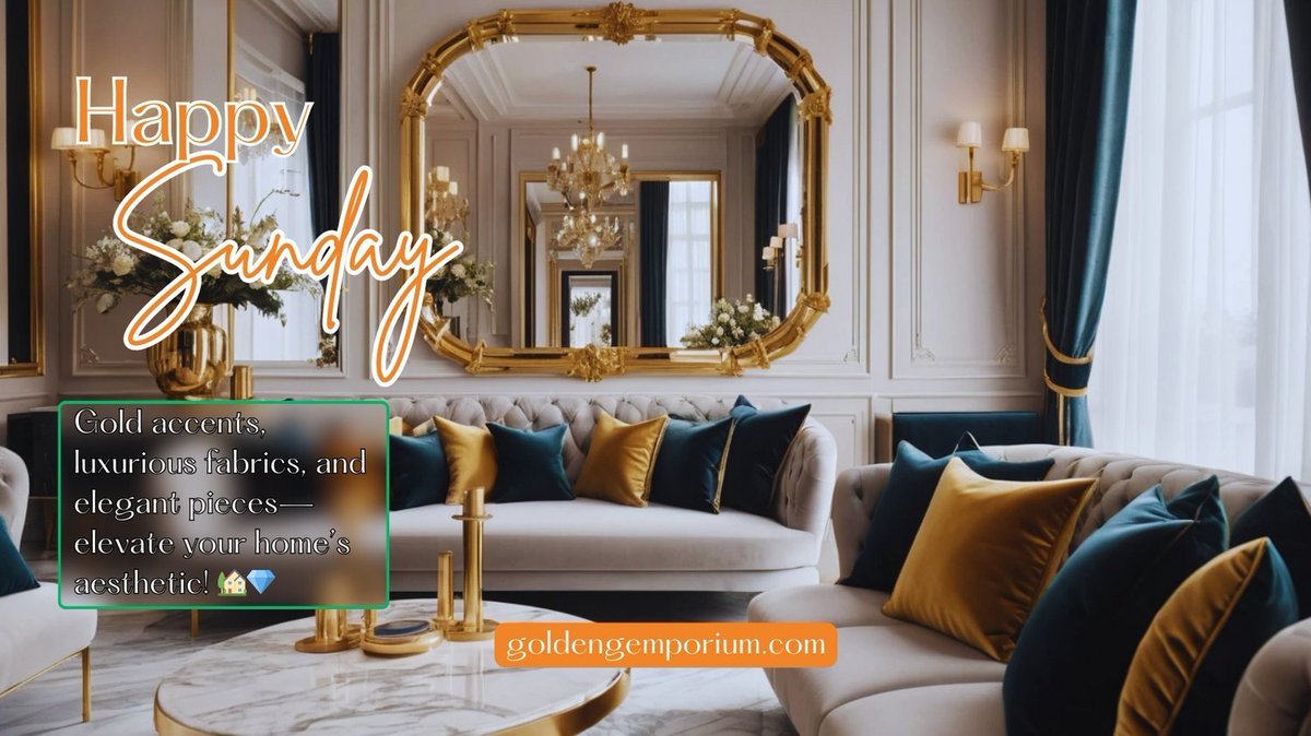 Gold accents, luxurious fabrics, and timeless pieces—elevate your home’s aesthetic! 🏡💎 #luxurydecor