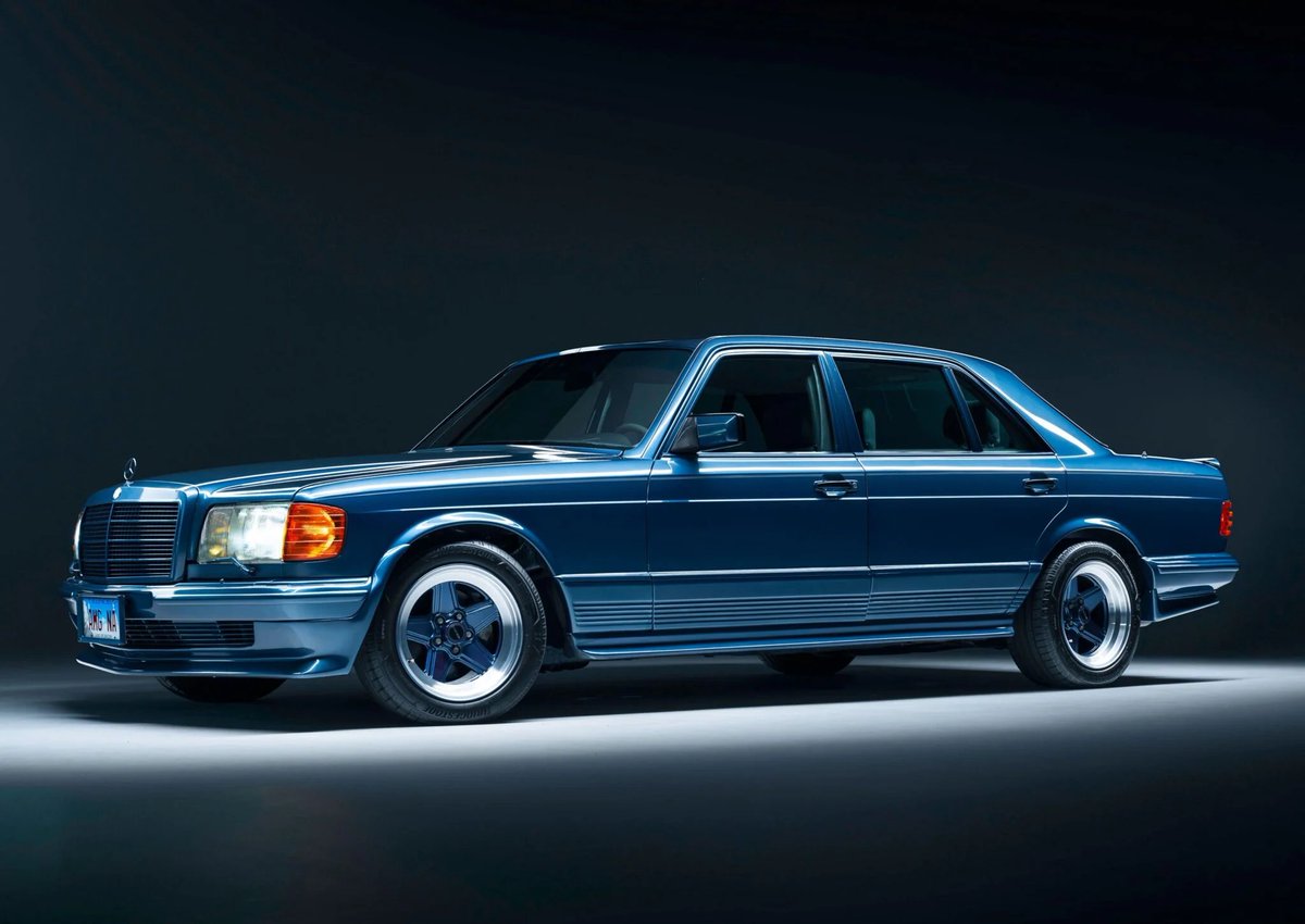 kotecinho's tweet photo. 1984 Mercedes-Benz 500 SEL 5.0 AMG "Blueberry"
