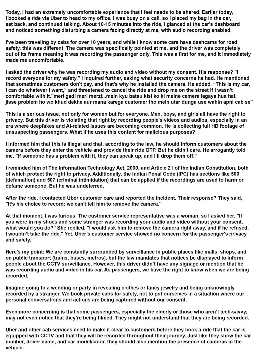 ipriyankabhalla's tweet photo. @Uber PLEASE PAY ATTENTION. This is a very serious privacy concern that you need to address @Uber_India @Uber_Support  

All cab companies should also take this issue seriously and work towards a solution @OlaElectric @Olacabs @ola_supports @rapidobikeapp @AbujaInDriver https://t.co/aoAeeYxTHU