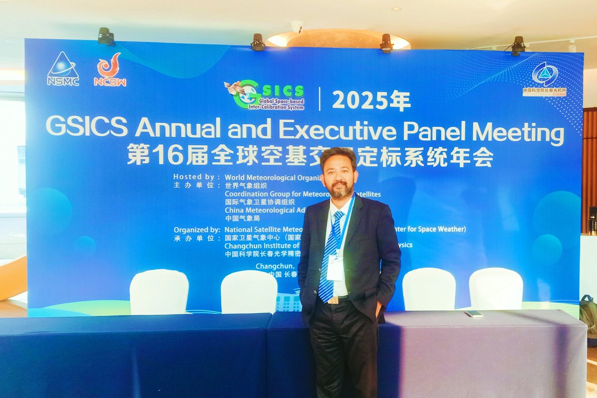 ashimmitra's tweet photo. Inter-calibration of different #satellite #sensors & promotes the exchange of calibration information among global satellite agencies.
Attended the Executive Panel for Global Space-based Inter-Calibration System March 17-21, 2025 at #Chanchun, CHNA. https://t.co/PURMUcIxI8