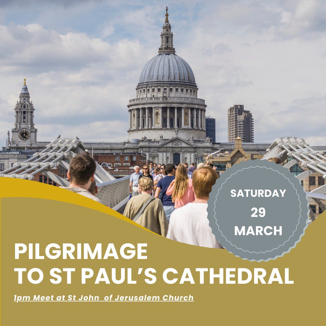 sjojchurch's tweet photo. Join Hackney&Islington Mission Project Pilgrimage to St Paul’s Cathedral on Saturday 29 March. Meet at St John of Jerusalem Church at 1pm
#sjoj #stpaulscathedral #pilgrimage #pilgrimagetostpaulscathedral https://t.co/4ImcBwhfdW