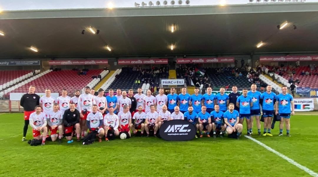 Well done to all those who helped bring us together for the 'Game for Gaza' 🇵🇸. 
Joining forces with <a href="/TyroneGAALive/">Tyrone GAA</a> was a terrific way to support everyone's incredible work raising money, spreading awareness, and promoting change.