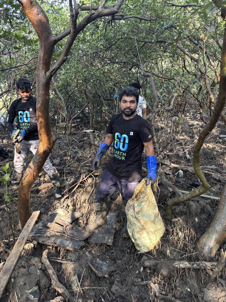 EnvironmentLife's tweet photo. Week 240 #MangrovesCleanup Drive dedicated to @WWFINDIA and @earthhour ! In association with @MangroveForest
For this initiative, #BeWaterWise
We firmly believe that as we reduce waste, & as more hands join the effort to pick up litter, the change we hope for will truly happen. https://t.co/WUk9hxKD5d