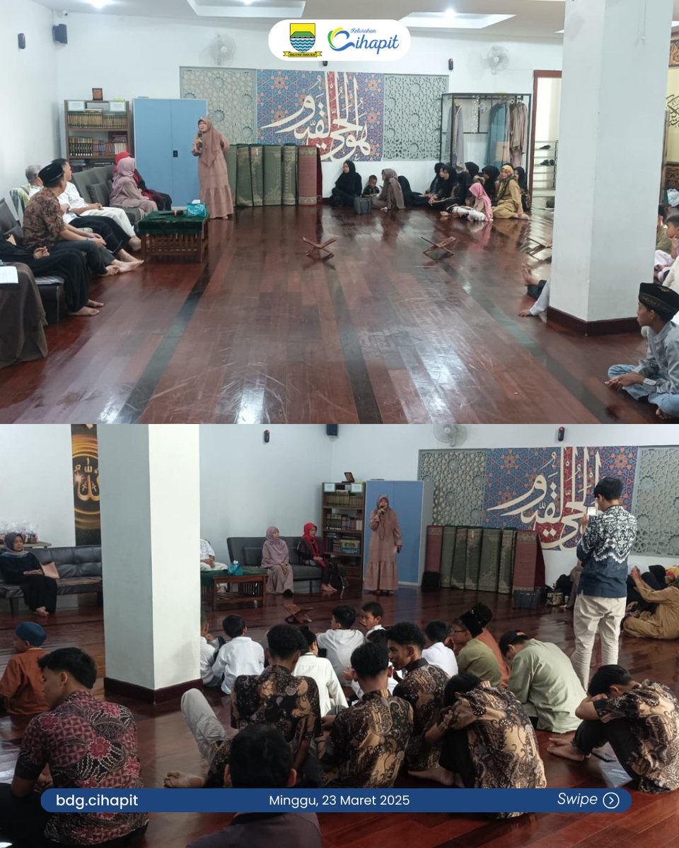 kel_cihapit's tweet photo. Lurah Cihapit bersama Ketua RW 01 dan RT 06 menghadiri Nuzulul Qur'an dan Pemberian Santuan Anak Yatim dari DKM Masjid Imaduddin Bandung.

Minggu, 23 Maret 2025 https://t.co/0LeJJokFgp