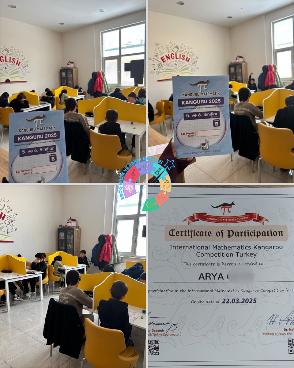 Uluslararası Kanguru Matematik yarışmasının kurumumuzda düzenlenmesini sağlayan kurum müdürümüz M. Mevlüt ÇELEBİ ve Aysu ZAFER hocamızdan oluşan matematik zümremize ve tüm çalışma arkadaşlarımıza teşekkür eder, öğrencilerimize başarılar dileriz👏🎉
<a href="/karaloglu_murat/">Murat KARALOĞLU</a> <a href="/MathKanguru/">Kanguru Matematik TR</a>