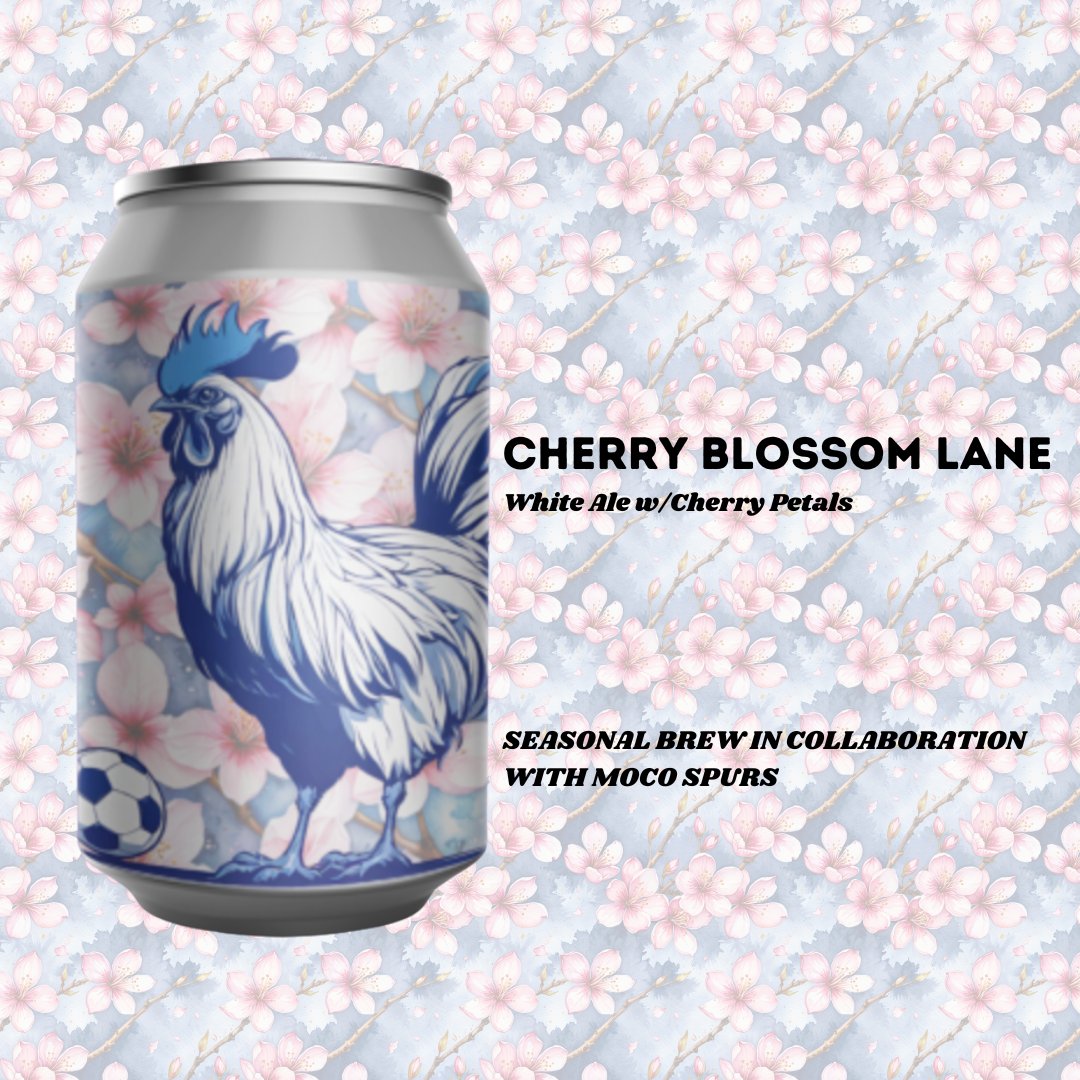 Montgomery County Spurs (@montgomeryspurs) on Twitter photo 🌸 <a href="/saintsrowbeer/">Saints Row Brewing</a> is making something special to celebrate the Cherry Blossom Festival!
Cherry petals will be added to the White Hart Lane ale recipe we love and the beer will be renamed Cherry Blossom Lane.
Swing by during a game in April for cans or $5 pours.
COYS 🌸 <a href="/saintsrowbeer/">Saints Row Brewing</a> is making something special to celebrate the Cherry Blossom Festival!
Cherry petals will be added to the White Hart Lane ale recipe we love and the beer will be renamed Cherry Blossom Lane.
Swing by during a game in April for cans or $5 pours.
COYS