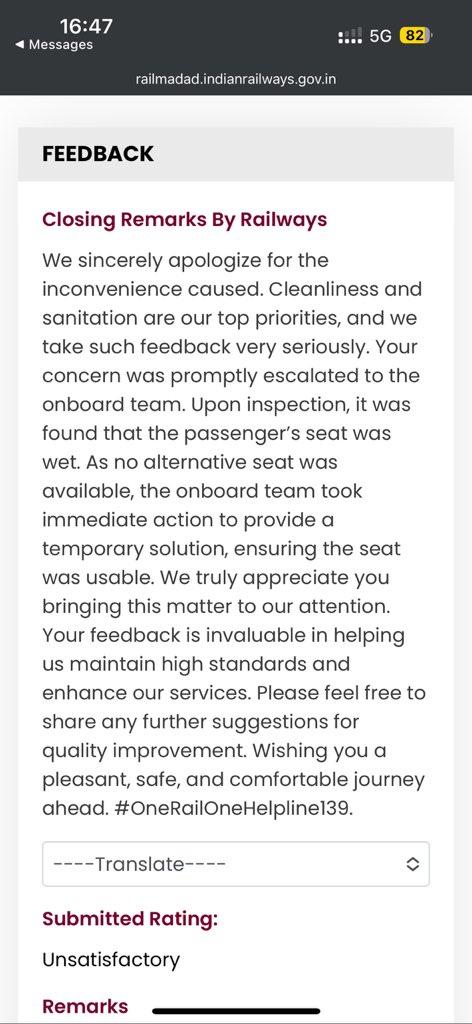 DivyKohli's tweet photo. Dear @RailMinIndia @AshwiniVaishnaw attached is response I got from irctc for the inconvenience which I faced during my journey. Can you please suggest if that’s a suitable one. I am doing my journey standing https://t.co/Sv606PSAtF
