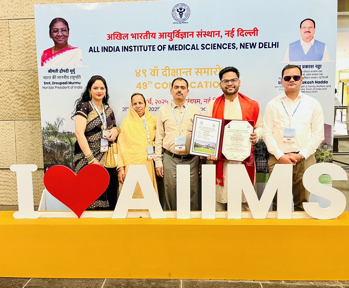 DR.ADARSH PRATAP SINGH (@adarshaiims) on Twitter photo MBBS, MS, MCh at AIIMS, New Delhi
3 convocations at the premier most institute 😇<a href="/aiims_newdelhi/">AIIMS, New Delhi 🇮🇳</a> MBBS, MS, MCh at AIIMS, New Delhi
3 convocations at the premier most institute 😇<a href="/aiims_newdelhi/">AIIMS, New Delhi 🇮🇳</a>