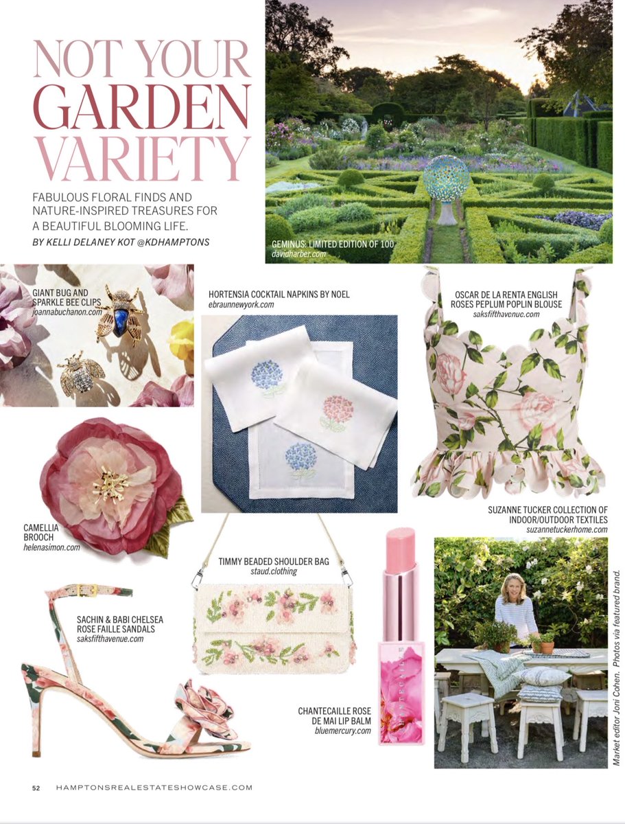 KDHamptons's tweet photo. 🌷🌸🌳My pretty new design column is on stands now…

👩🏼‍🌾 NOT YOUR GARDEN VARIETY:
FABULOUS FLORAL FINDS &amp; NATURE-INSPIRED TREASURES FOR A BEAUTIFUL BLOOMING LIFE🌹 https://t.co/hghGmzFEUt