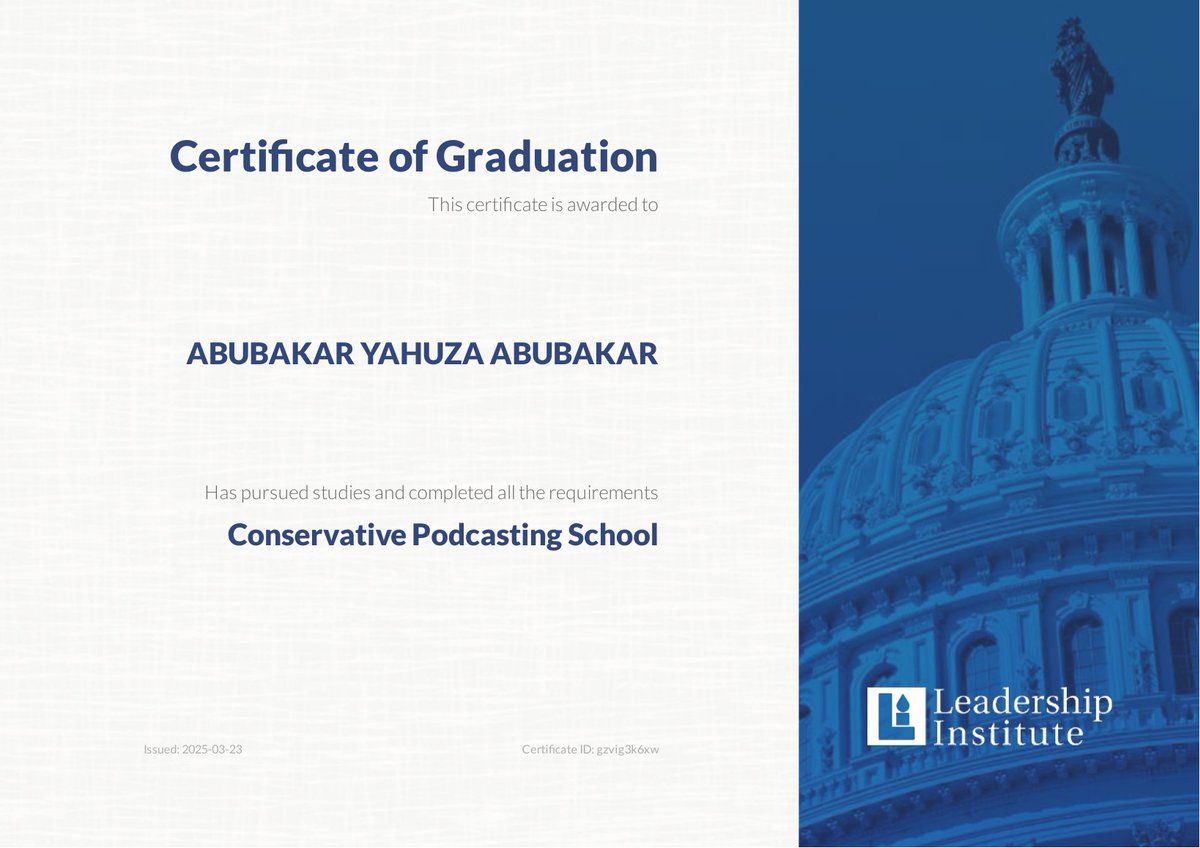 ___AYA___1's tweet photo. I'm thrilled 2 announce dat I've officially completed Conservative Podcasting School!🎙️It's been an incredible journey of learning, growth, &amp; hard work, &amp; I’m so excited 2 apply everything I've gained. Thank u 2 everyone who supported me along the way! this is just the beginning! https://t.co/gV9BGTTk9Q