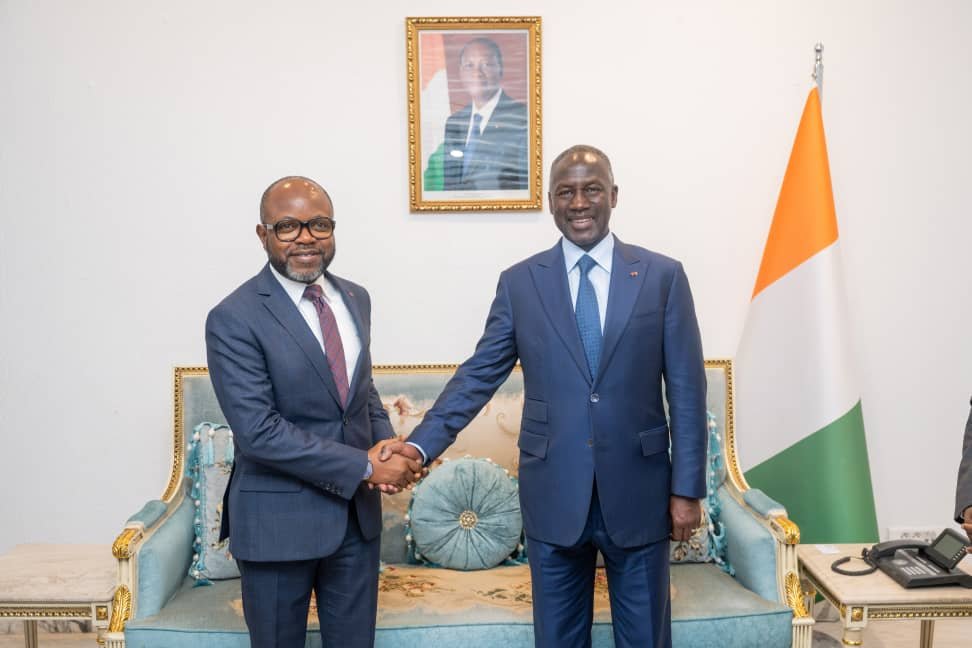 assnatci's tweet photo. Le Président de l’@assnatci, @semadamabictogo, s’est entretenu avec le Président du Conseil Economique et Social du #Bénin, M. CONRAD JEAN MAURIAC GBAGUIDI, ce vendredi 21 mars 2025. https://t.co/idyU80BpL9