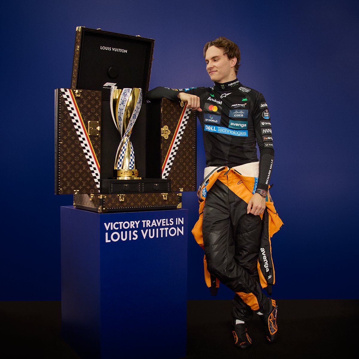 Victory Travels in Louis Vuitton. Congratulations to Oscar Piastri