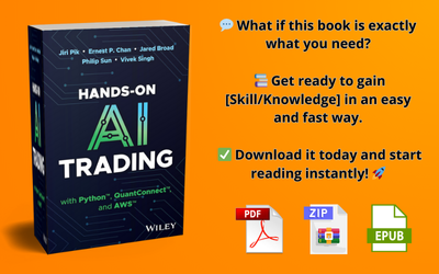 DigitalReadsX's tweet photo. 📚 What if YOU set the price? 🎉
I’m offering book  Hands-On AI Trading with Python, QuantConnect, and AWS by Jiri Pik (Author),  in PDF format at a flexible price! 💰✅
#hands #on, #ai, #trading, #python, #quantconnect, #aws, #jiri, #pikernest, #chanjared, #broadphilip, #sunvive https://t.co/EvfqSXFFBJ