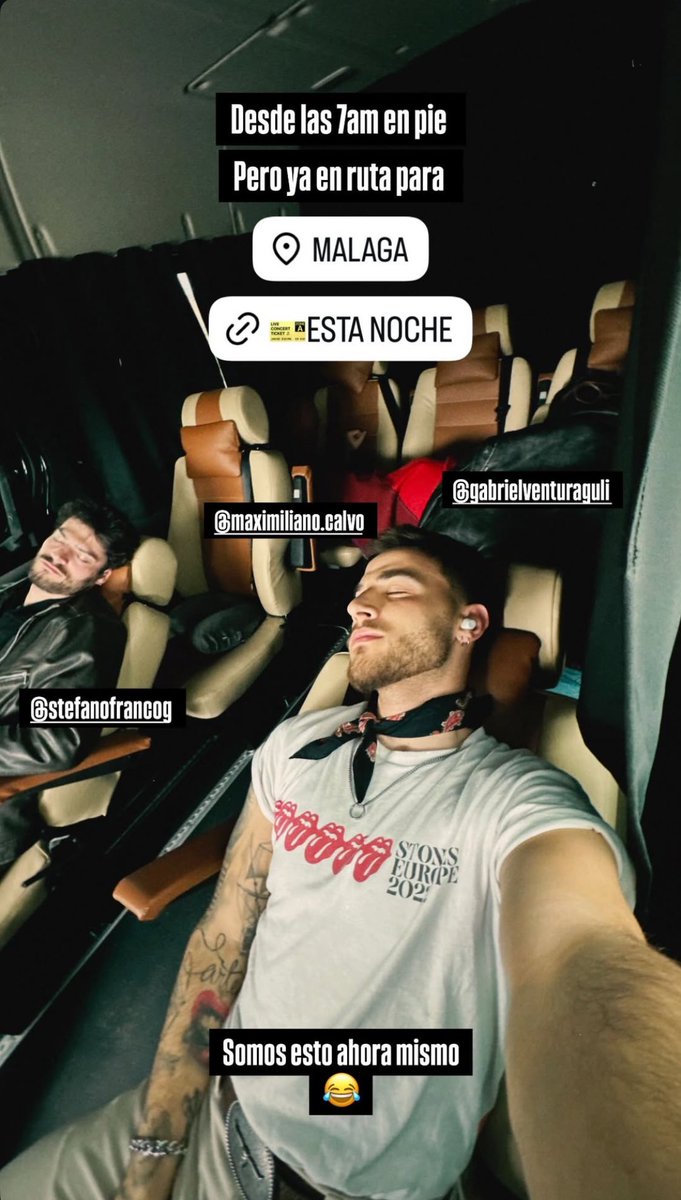 LucasCSpain's tweet photo. 📲 | Lucas via ig stories
PRÓXIMA PARADA: 📍MÁLAGA 
hay ganitas o que????? https://t.co/wGbTds9VKv
