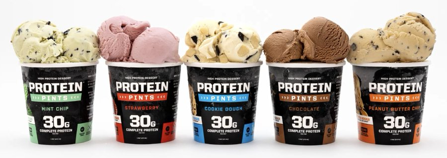 1. "Protein Pints" Ice Cream

420 calories
30g protein

Significantly better macro profile than 99% of ice cream. Quality ingredients too.